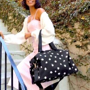 Alice and Olivia Daisy Print Black Weekender Bag